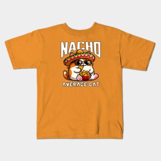 Nacho Average Cat Fiesta Time | Funny Mexican Cat Kids T-Shirt